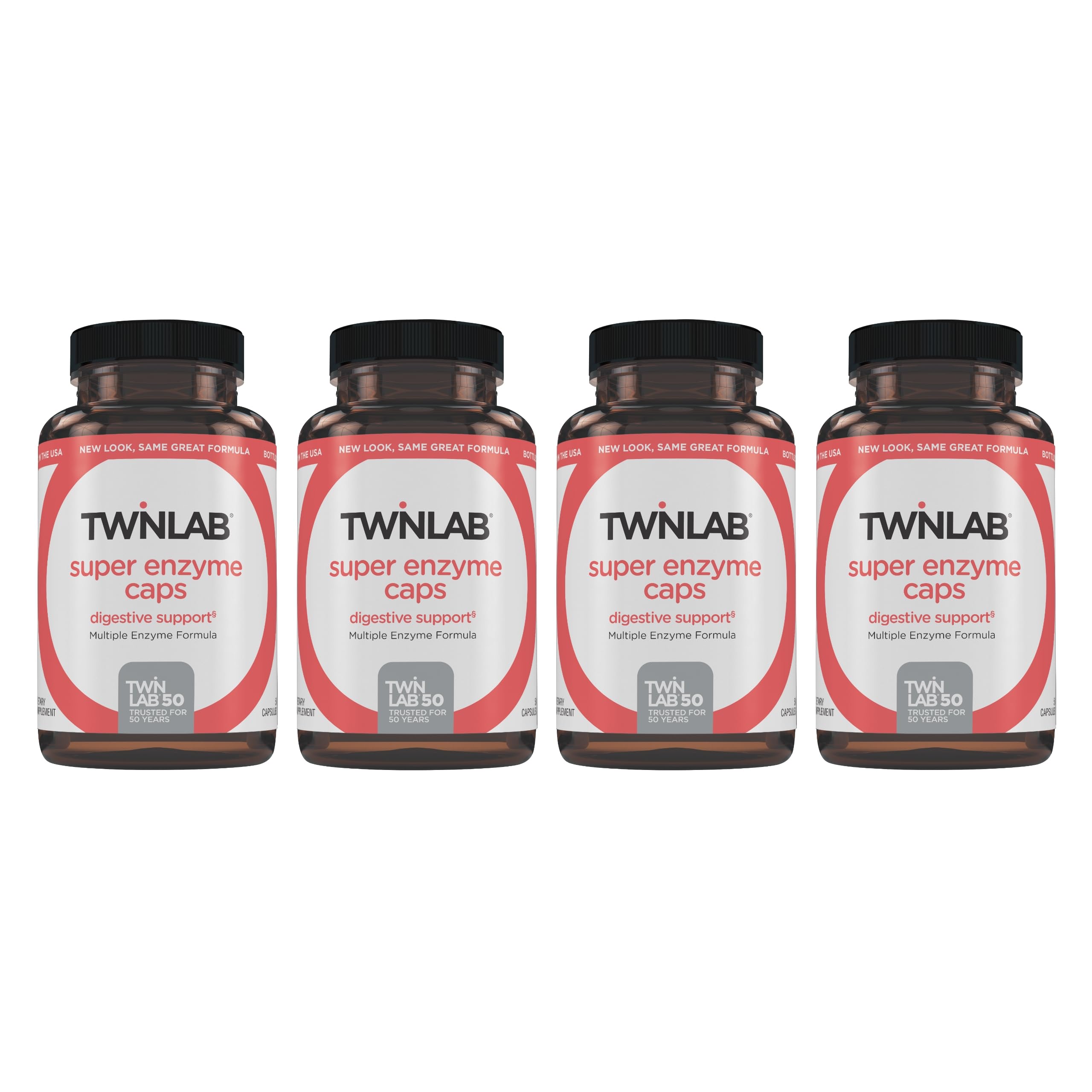 Twinlab Super Enzyme Caps bottle with label