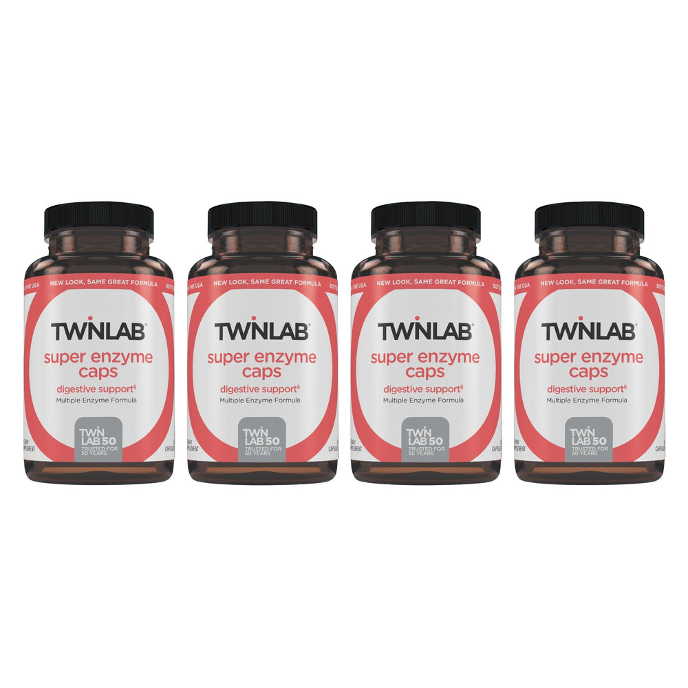 Twinlab Super Enzyme Caps bottle with label