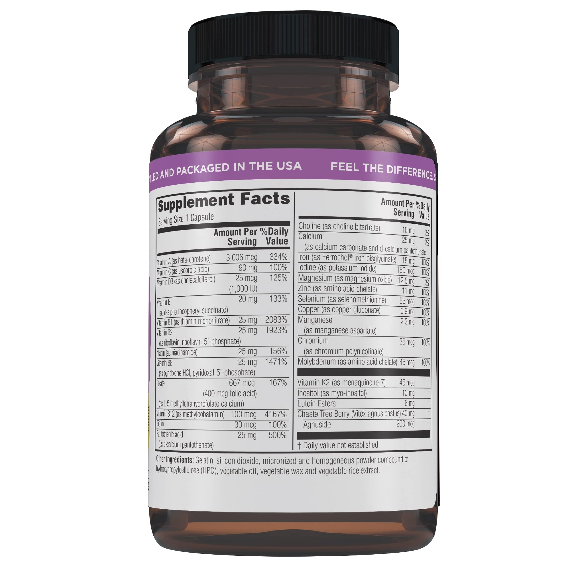 Close-up of vitamin capsules from Twinlab TWL Women's Daily One
