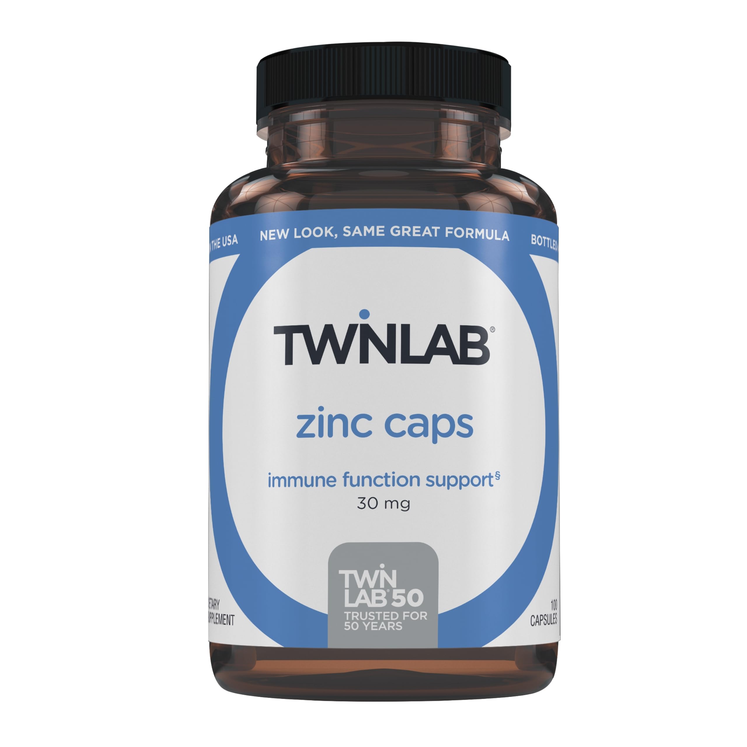 Twinlab Zinc Caps bottle front label