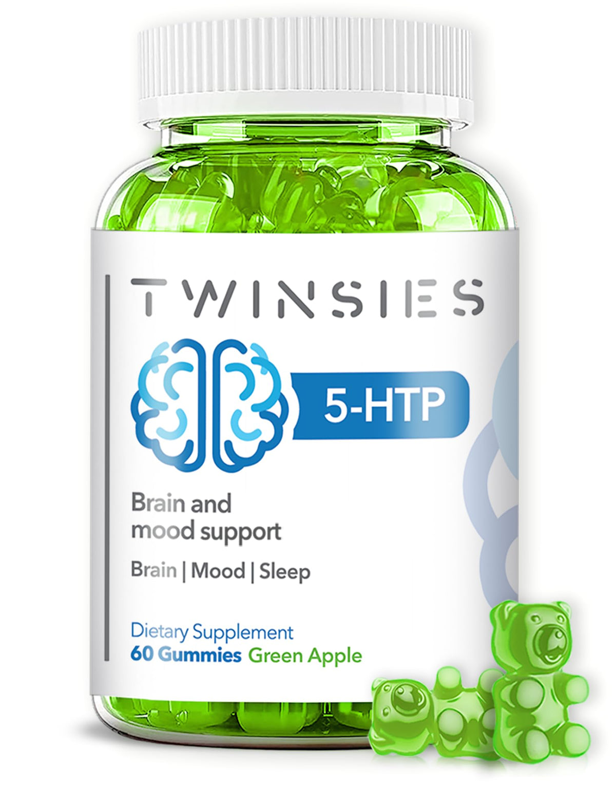 Twinsies front packaging showing green apple flavor and benefits