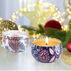 Two 2.5 oz candle jars from the set