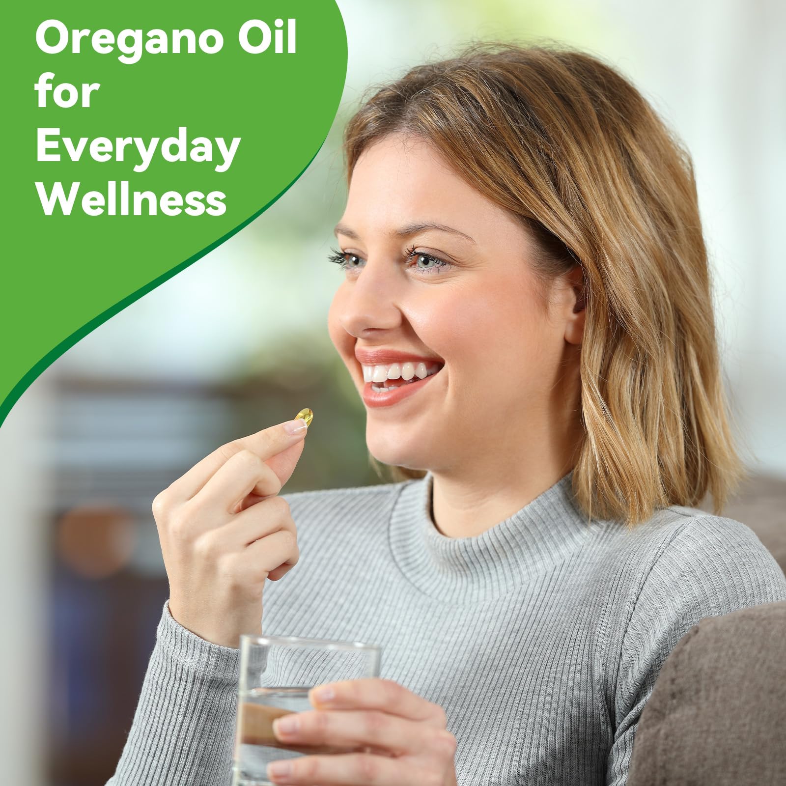 Two bottles of oregano oil with black seed oil – total 120 softgels