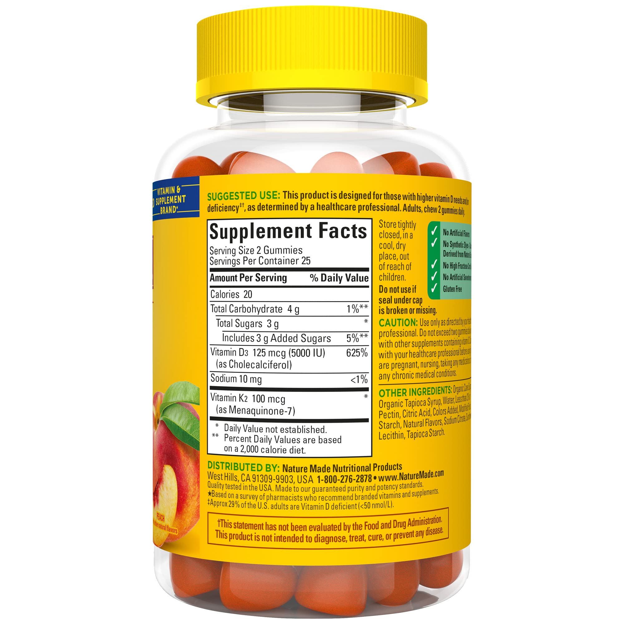 Two gummies daily serving size for adults