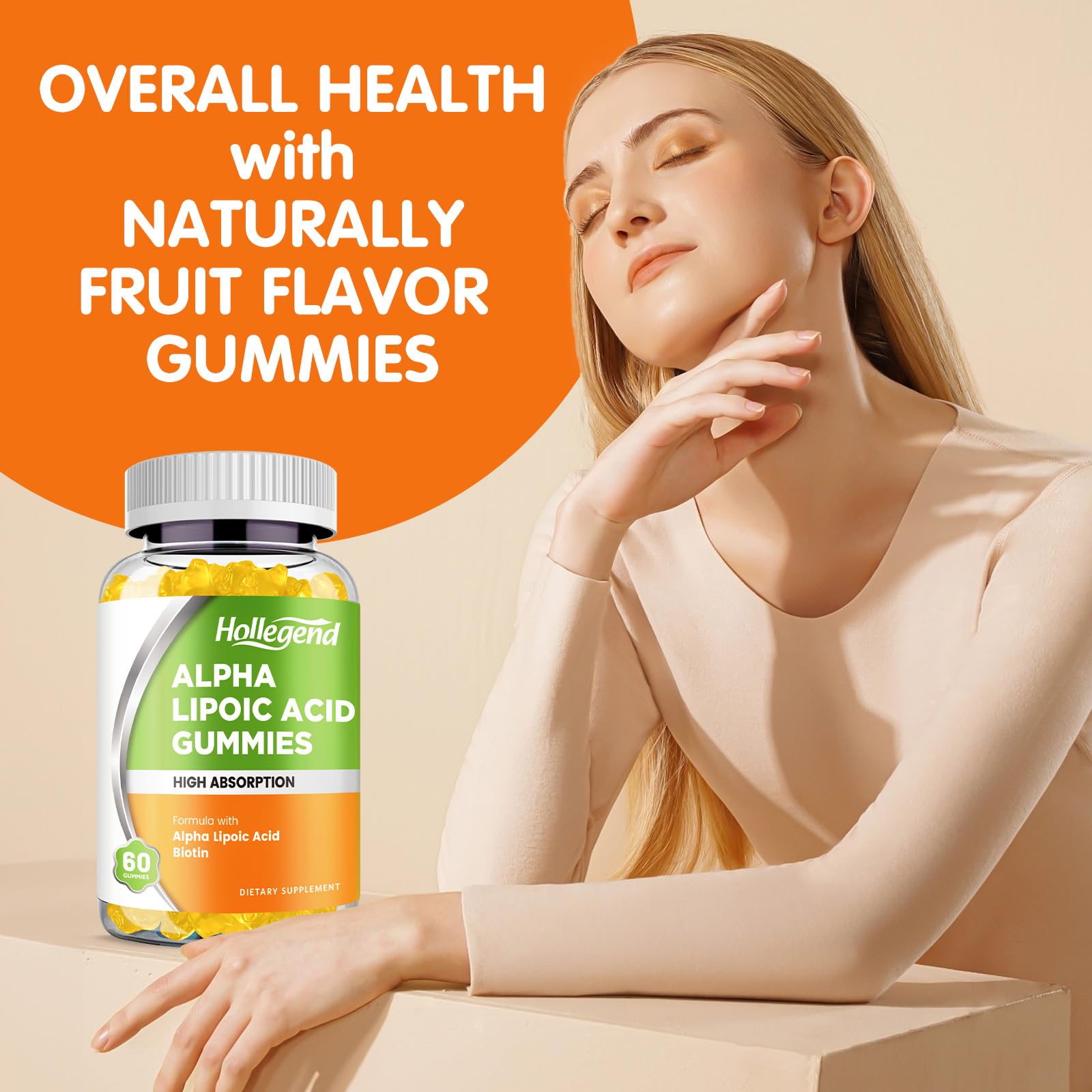 Graphic showing two gummies per day usage