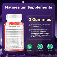 Serving size of two gummies with a glass of water