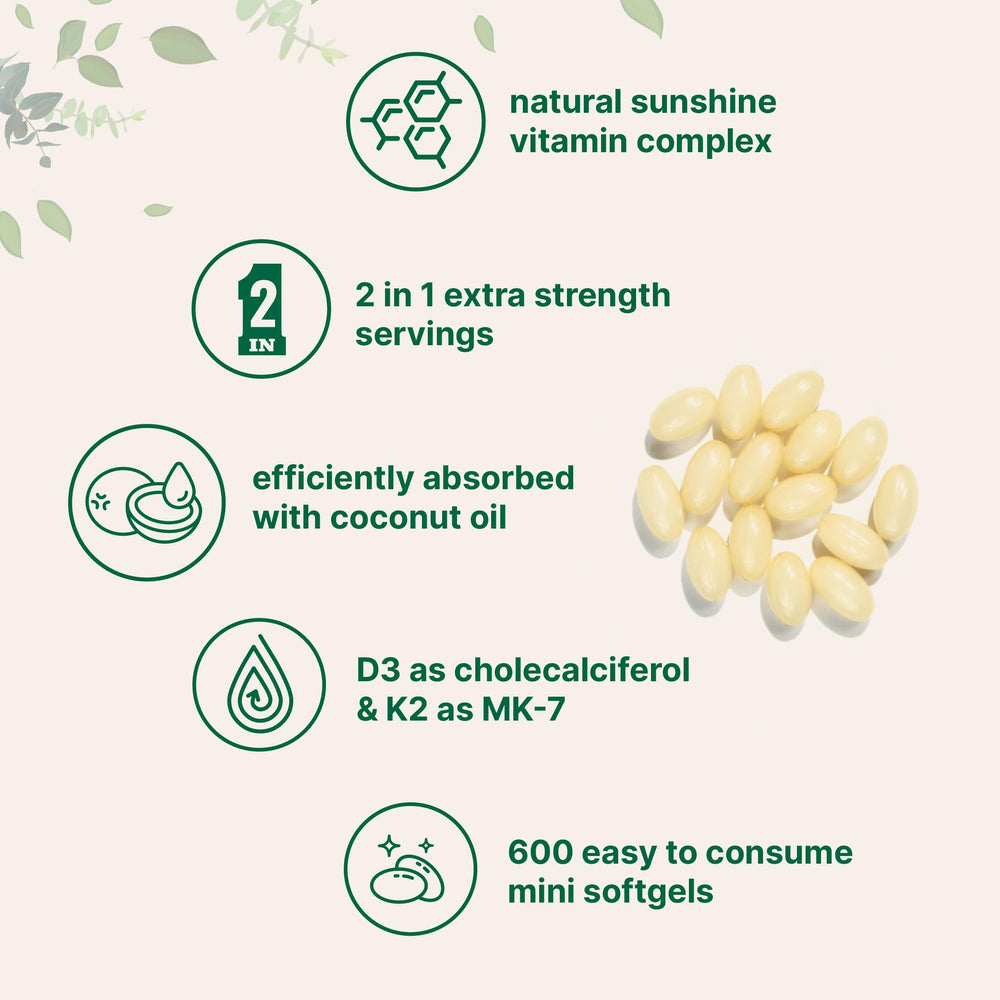 2-in-1 Vitamin D3 and K2 complex packaging