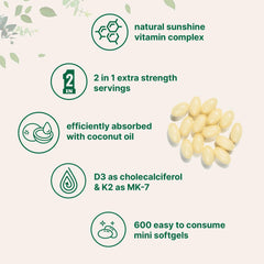 2-in-1 Vitamin D3 and K2 complex packaging