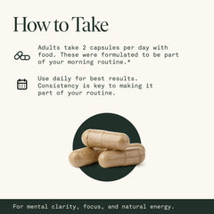 Two-month supply of 120 capsules in a glass jar