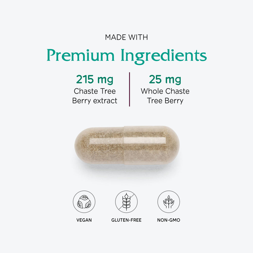 Two-month supply of chaste tree berry capsules (60 capsules)