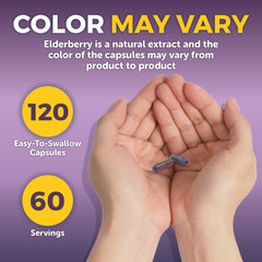 Two-month supply of Viva Naturals elderberry immunity capsules