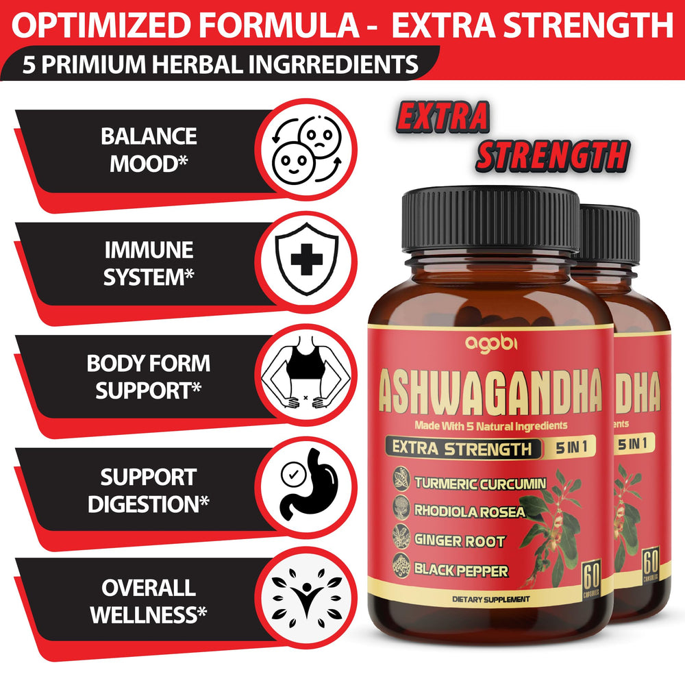 Product features for 2-pack Ashwagandha with 4 month supply