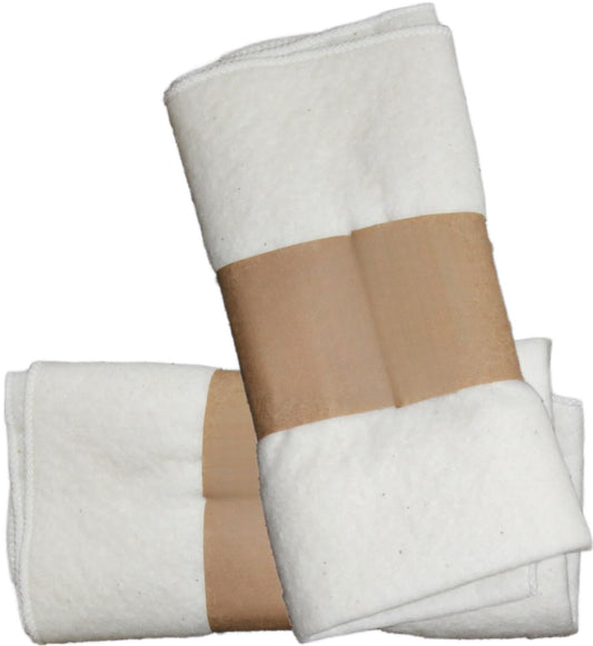 Two-piece organic cotton flannel for castor oil pack wrap, 17.7 by 9.85 inches
