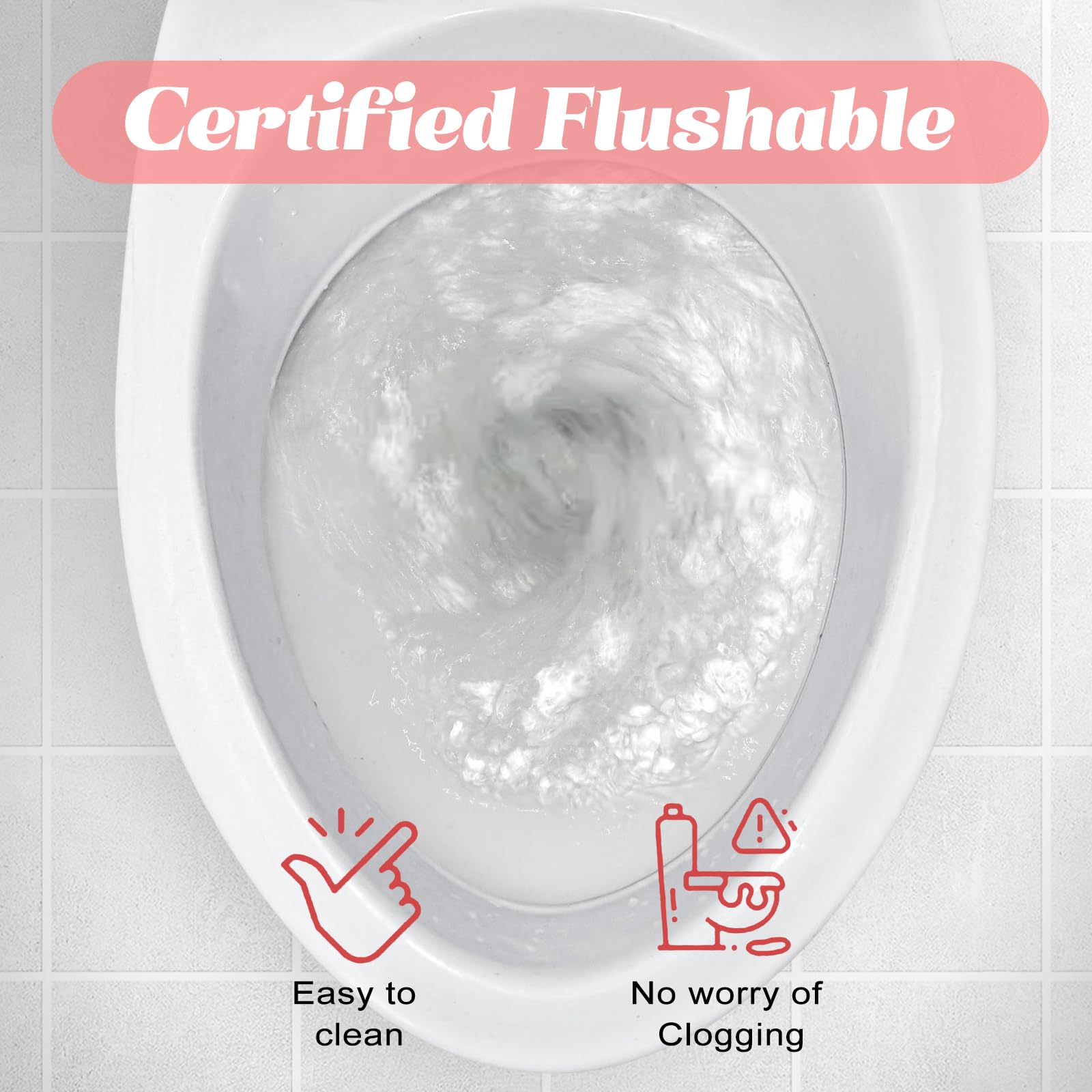 twoworld 200 feminine wipes in-use on-the-go promoting quick, comfortable cleansing.