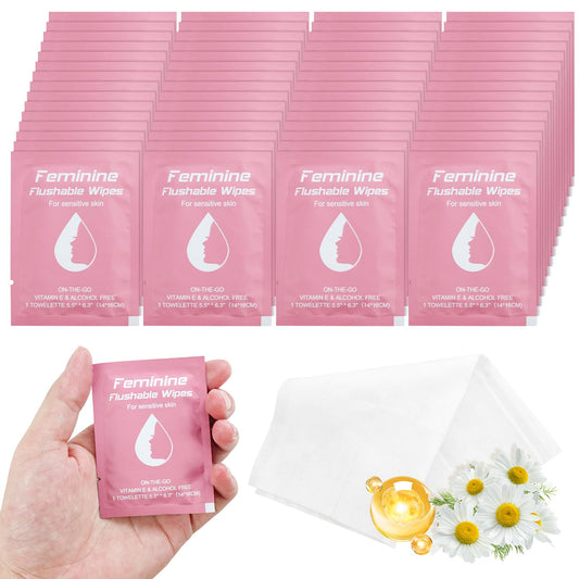 twoworld feminine wipes pack closeup shows gentle cleansing for sensitive skin on the go.