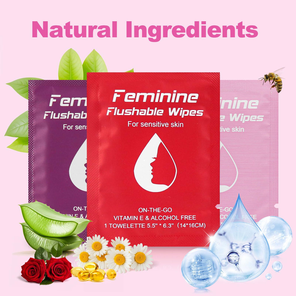 Twoworld feminine wipes rose 20-pack provides fragrant cleansing for daily refreshment.