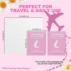 Twoworld feminine wipes unscented 20-pack offers irritation-free cleansing for sensitive skin.