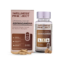 The Wellness Project Liposomal KSM-66 Ashwagandha bottle with 60 tablets