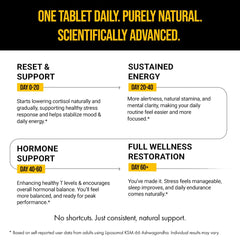 Odorless and tasteless Ashwagandha tablets ready for daily use