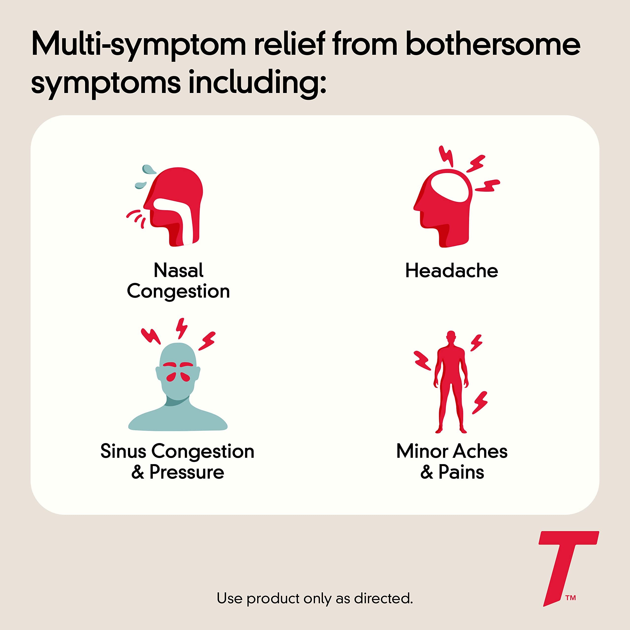 Tylenol Sinus + Headache caplets closeup highlights caplets