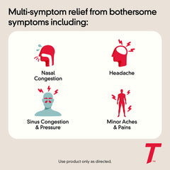 Tylenol Sinus + Headache caplets closeup highlights caplets