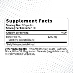 Front and side view of Type Zero Berberine HCL bottle