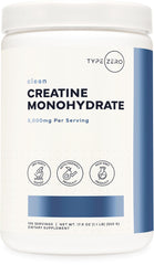 Type Zero Creatine Monohydrate Powder Unflavored 500g bottle front