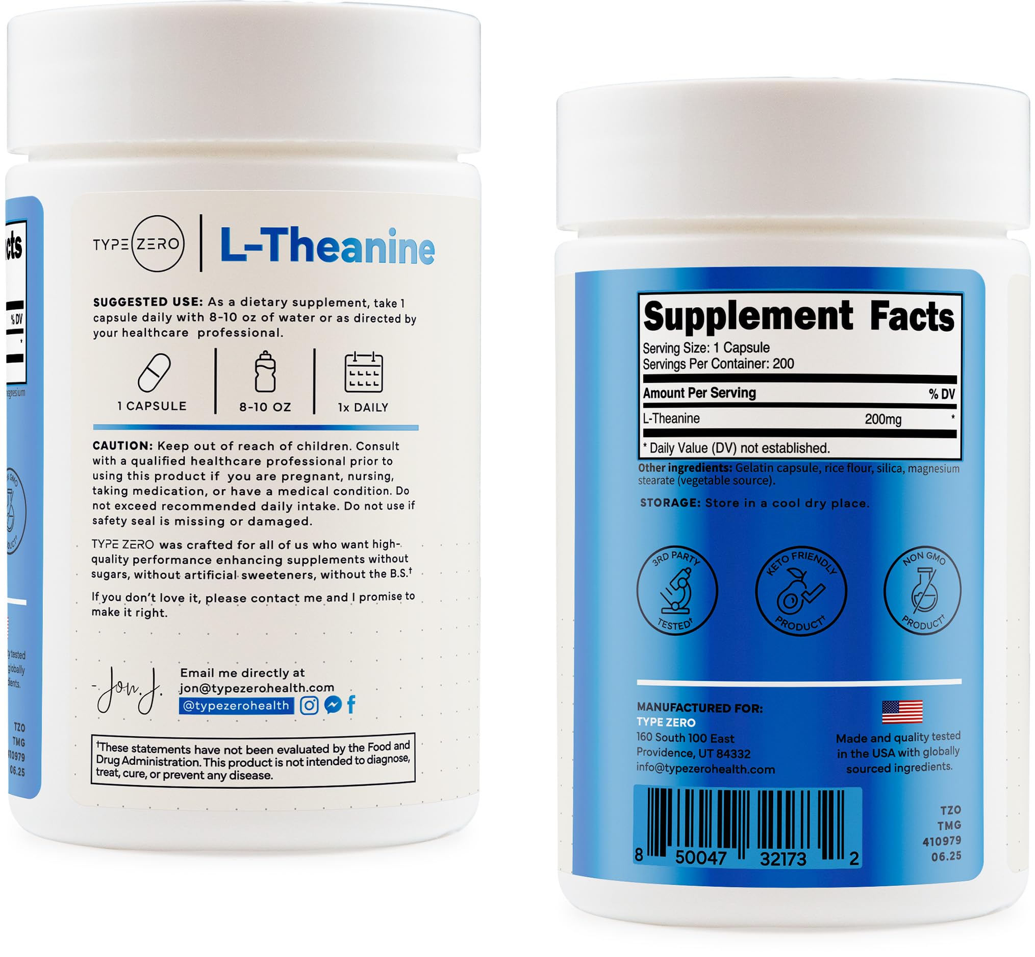 Manufacturing facility: NSF Certified, GMP Compliant, FDA Registered