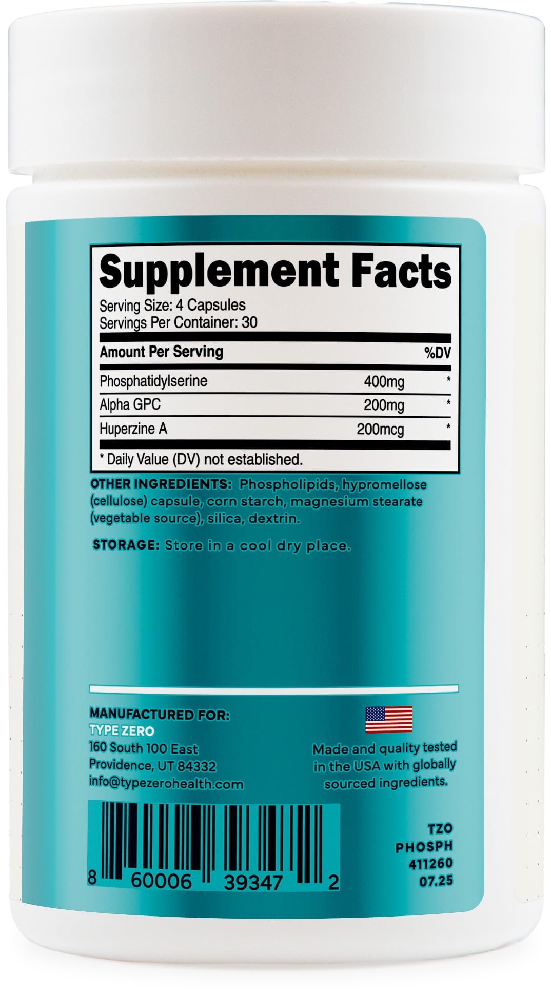 Huperzine A 200mcg in Type Zero 3X Strength formula