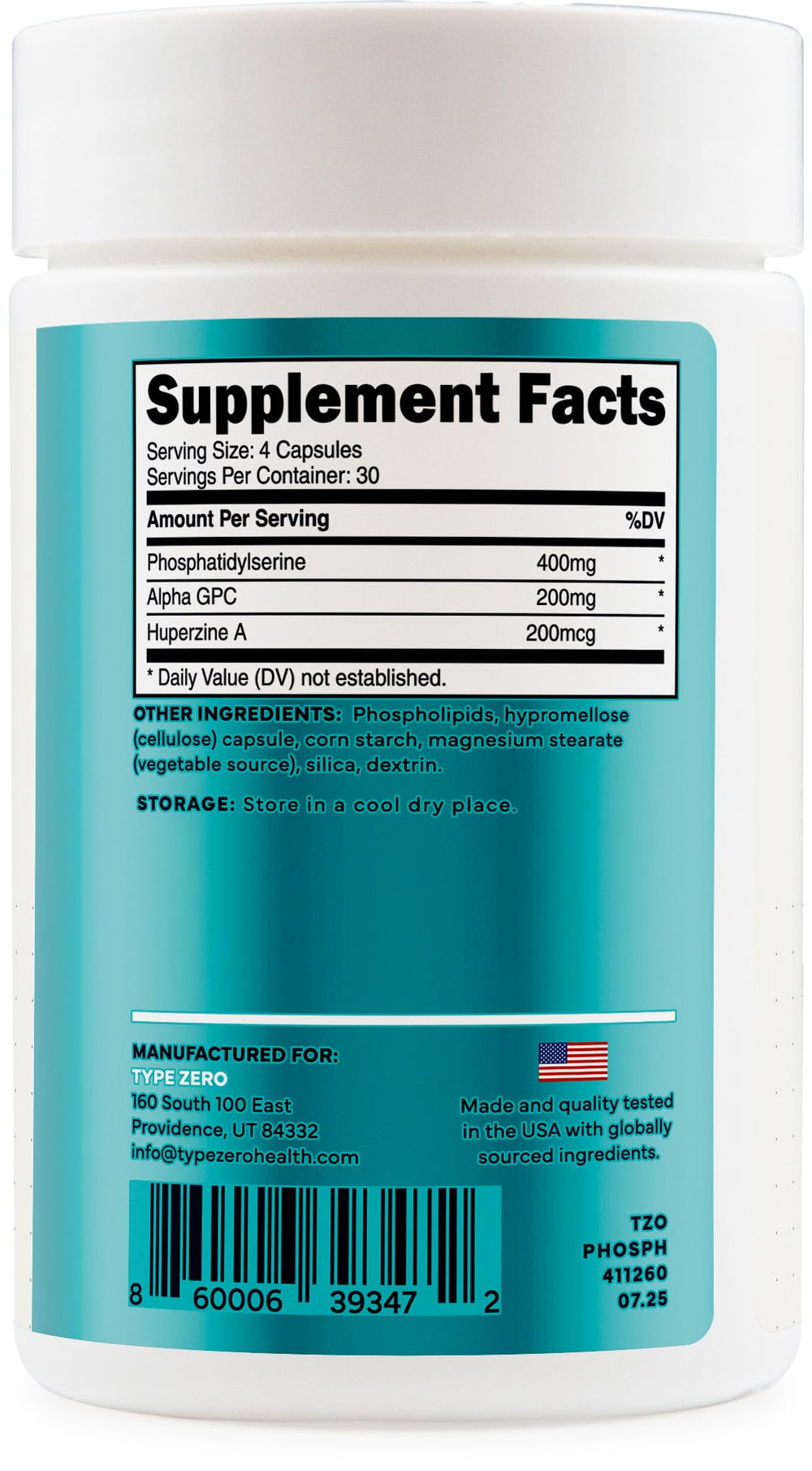 Huperzine A 200mcg in Type Zero 3X Strength formula