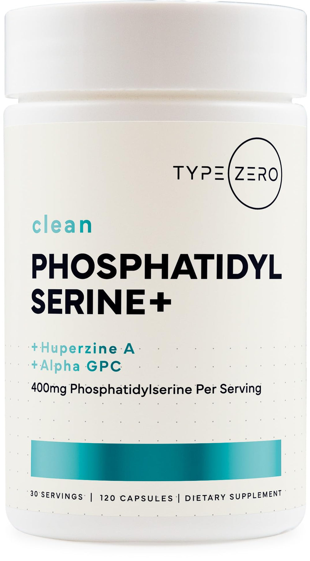 Packaging front of Type Zero 3X Strength Phosphatidylserine supplement