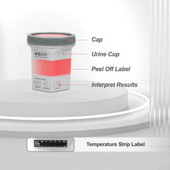 Leak-proof, mess-free urine test cup