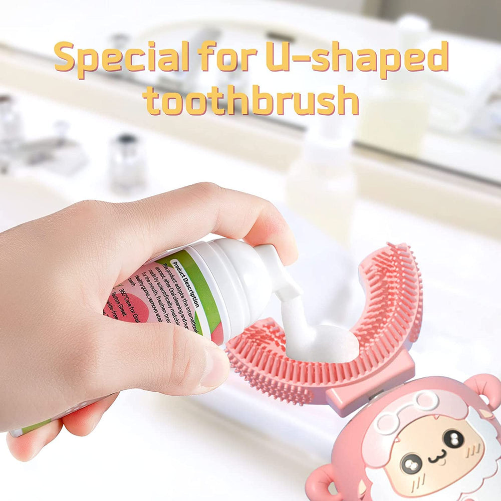 Toothpaste compatible with U-shaped toothbrushes