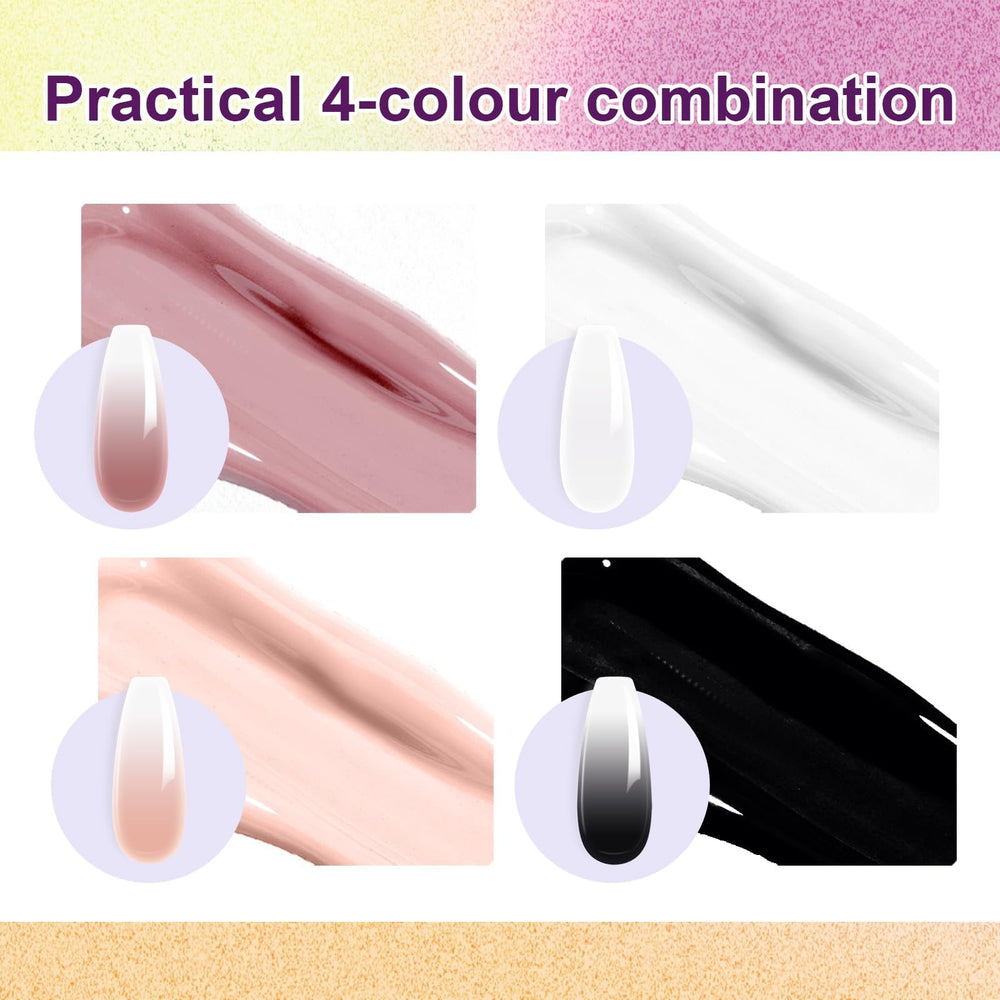 U-Shinein 9-color gradient gel palette for versatile nail art