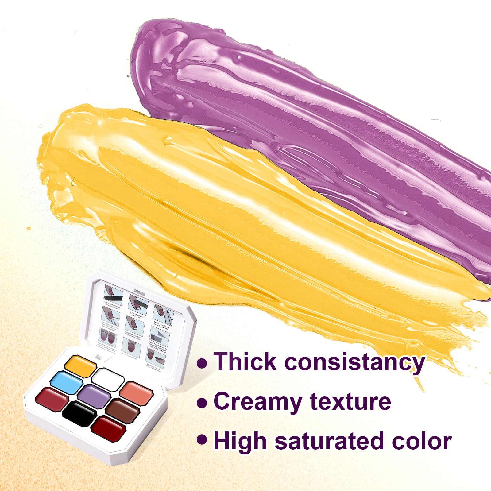 U-Shinein malleable gel pastes for gradient, painting, stamping, and chrome