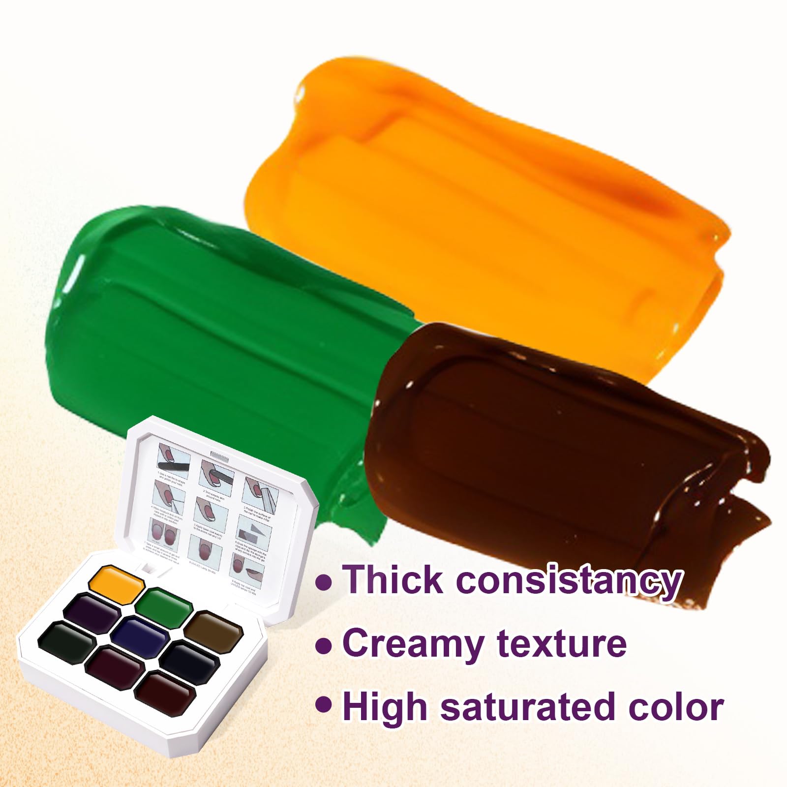 U-Shinein multi-use gel for stamping, painting, and chrome effects