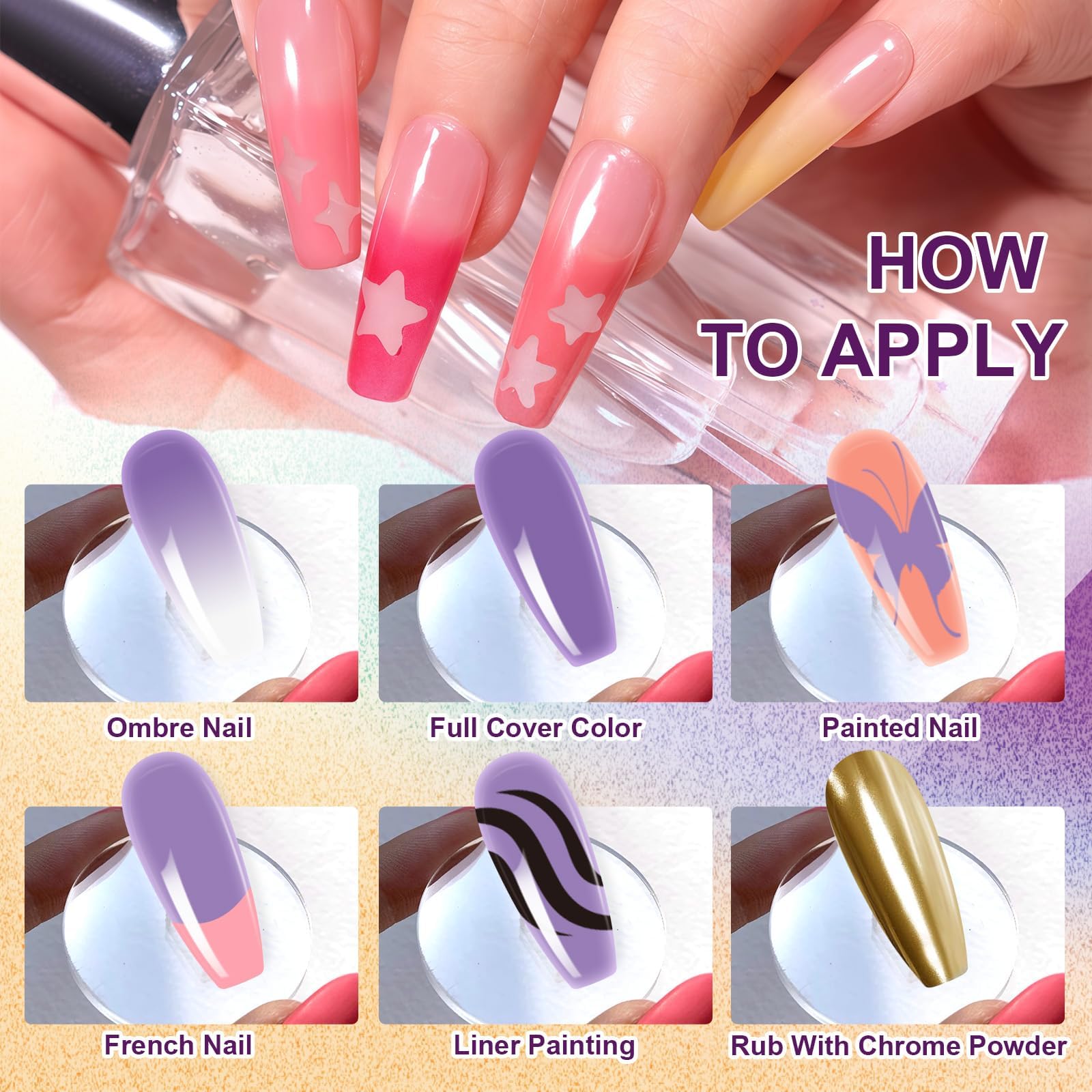 U-Shinein nail sponge blocks provide smooth gradient application