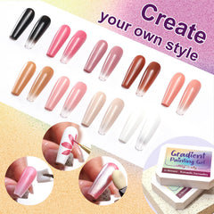 U-Shinein nail sponge blocks support even gradient application