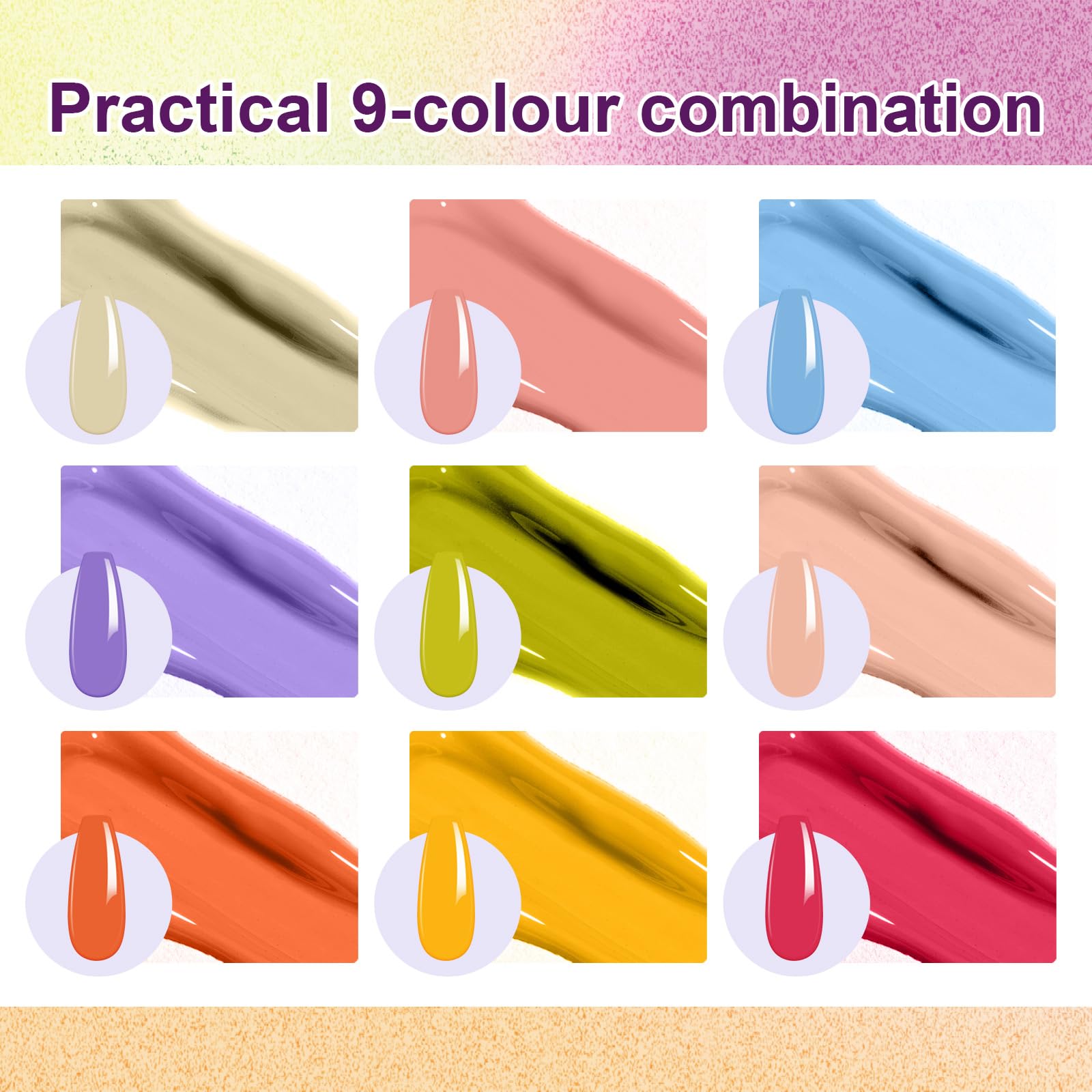 U-Shinein ombre gel palette set displayed for seamless gradient transitions.