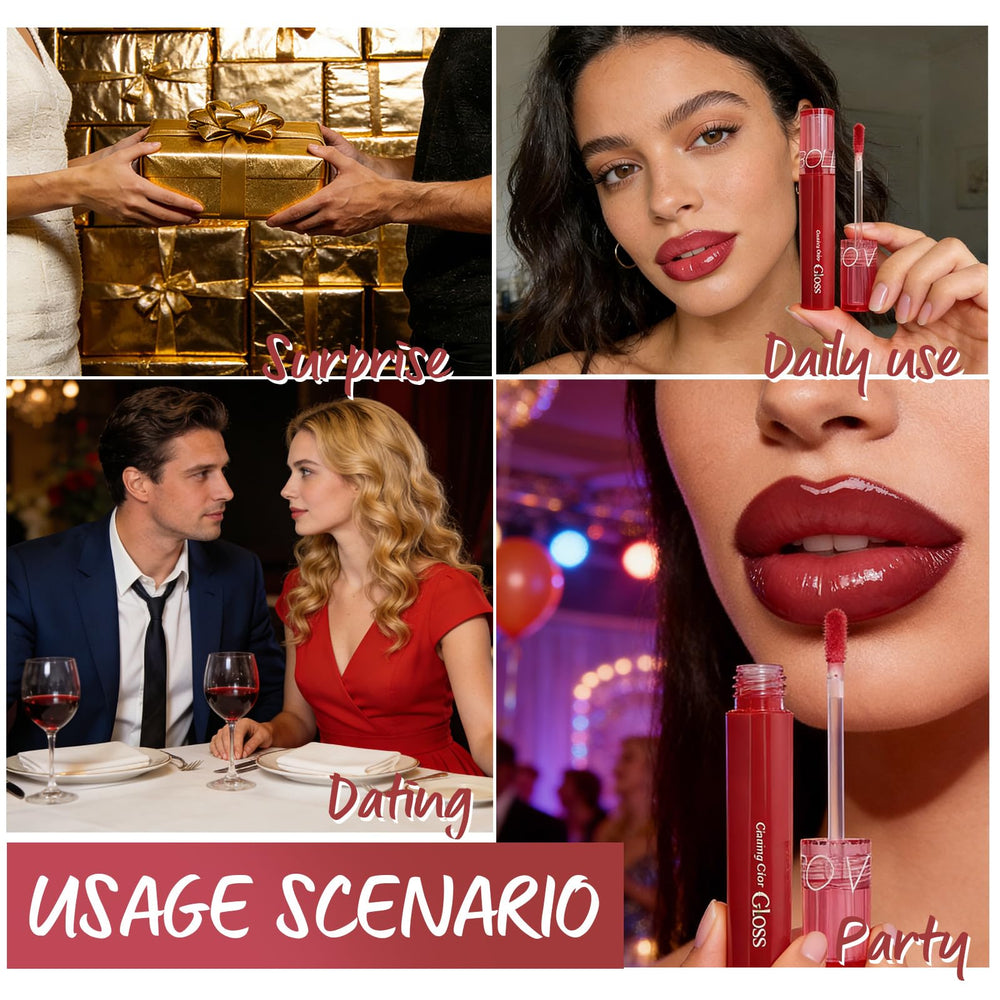 U-Shinein Pink Lip Kit close-up texture and smooth finish.