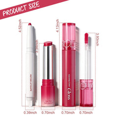 U-Shinein Pink Lip Kit color swatches include pink, red, brown.