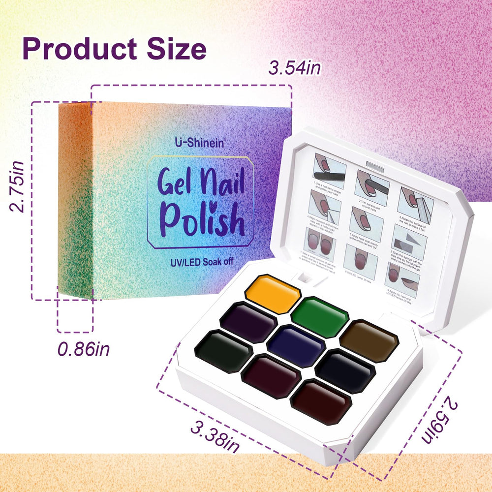 U-Shinein gel bottles stay fresh with reseal-friendly cap and sticker