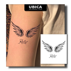 UBICA Angel Wings tattoo on two sheets offers quick, realistic body art.