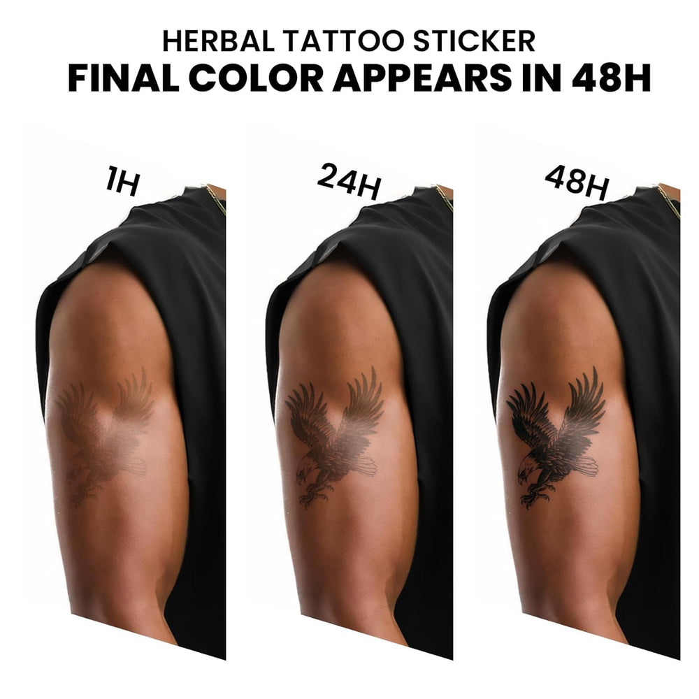 UBICA Gothic Cross finger tattoo close-up, bold design for nightlife looks