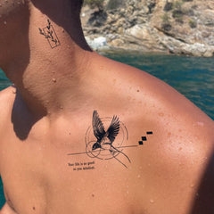 UBICA large realistic tattoo for chest and arms; easy to apply and long-lasting.