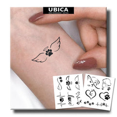 UBICA paw tattoo two sheets minimalist design for subtle, long-lasting body art.
