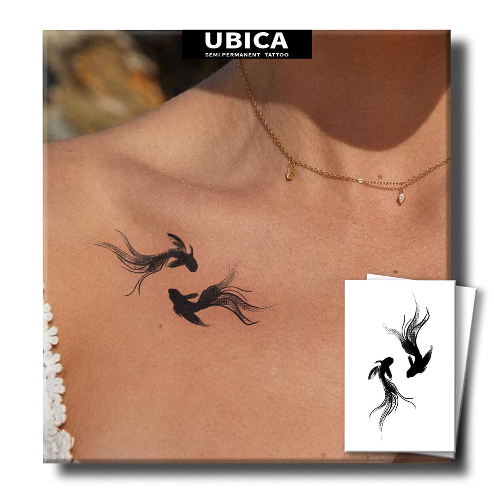 UBICA semi permanent tattoos collection designs ready for skin application.