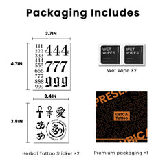 UBICA tattoo lasting 1-2 weeks for beach and travel