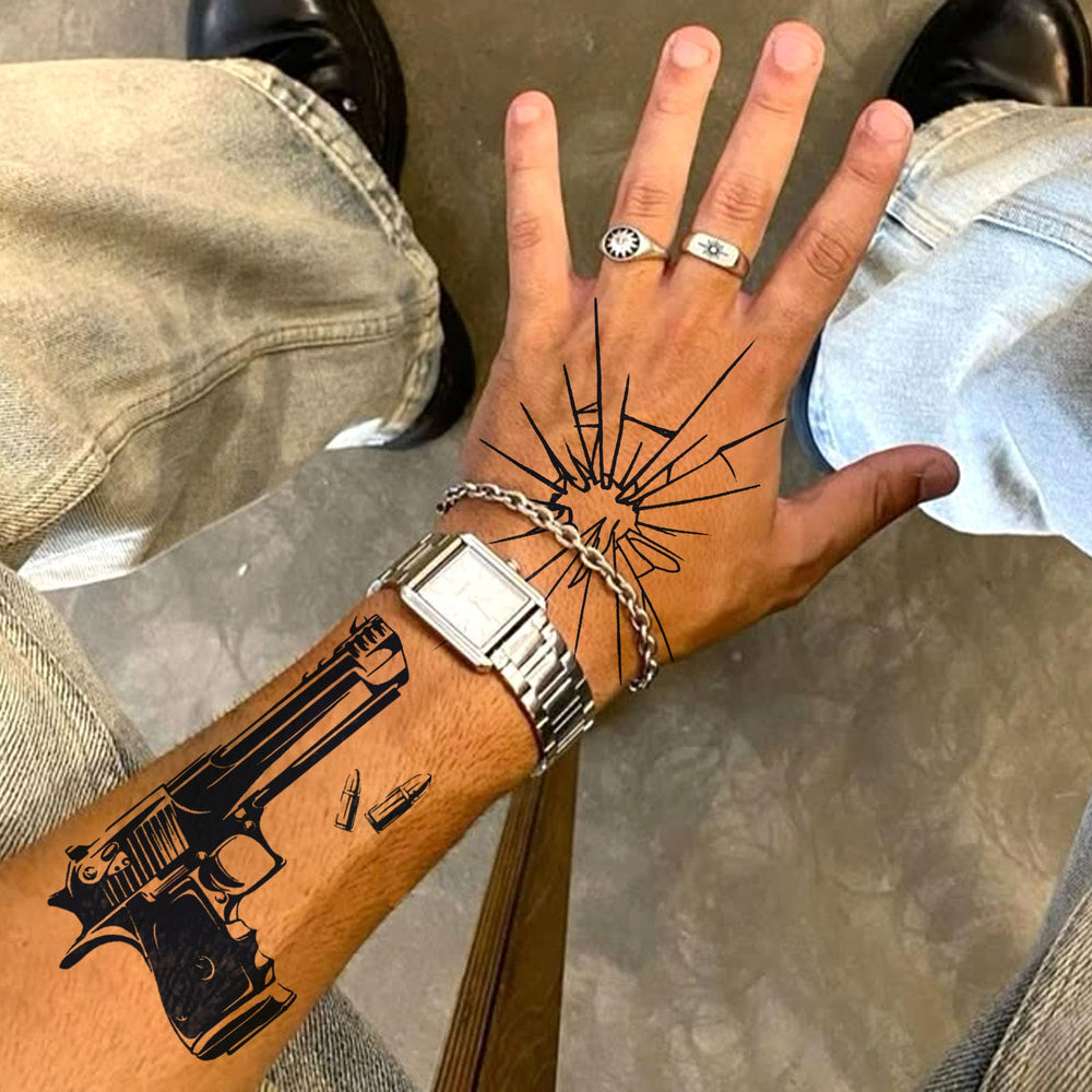 UBICA Tattoo Tech hands applying tattoo for precise placement.