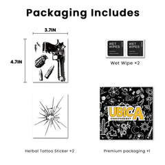 UBICA Tattoo Tech waterproof performance suitable for swimming and travel.